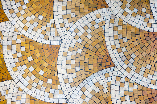 Abstract colorful mosaic background of tiles. Broken tiles mosaic pattern