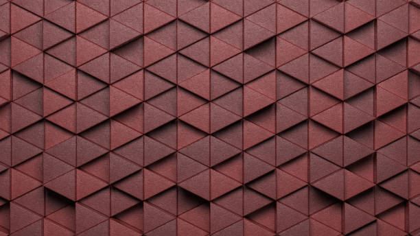 istock Abstract background with triangular shapes in a random arrangement of red color - 3D Illustration 1868358722