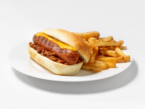 istock Chili Cheese Dog with Fries 186836024