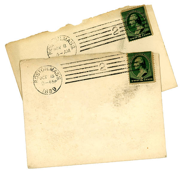 istock Two used envelopes from Boston, Massachusetts, 1889 186836061