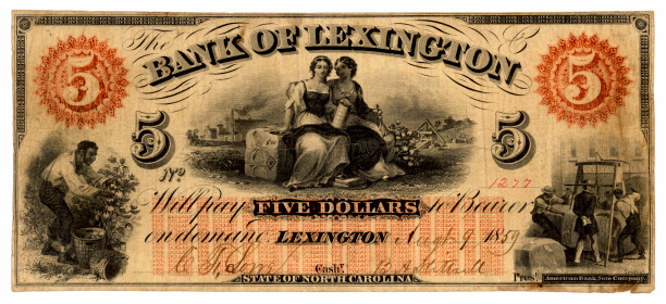 A lovely pre-Civil War note from North Carolina from 1859.