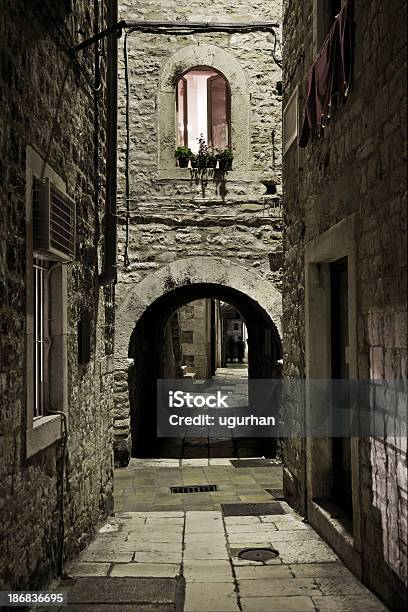Split At Night Stock Photo - Download Image Now - Croatia, Split - Croatia, Ancient