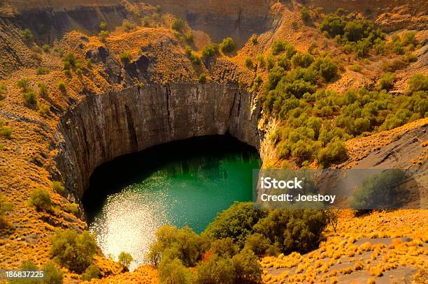 Aerial View Of The Big Hole At The Kimberley Diamond Mine Stock Photo - Download Image Now