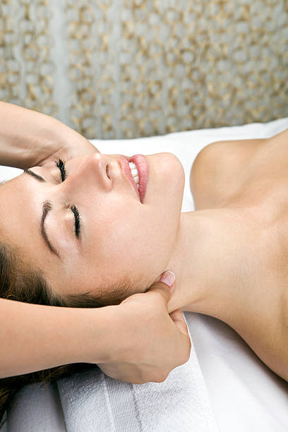 istock woman getting spa treatment 186837414