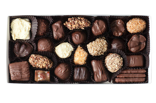 istock Box of Chocolate Nuts and Chews 186838163