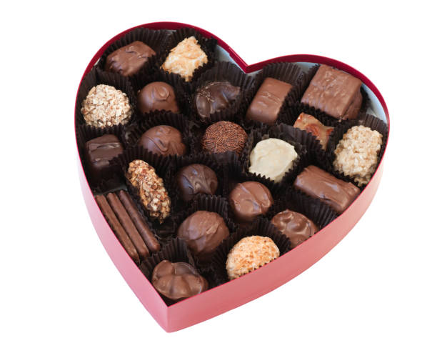 istock Valentine Heart Shaped Box of Chocolates 186838170