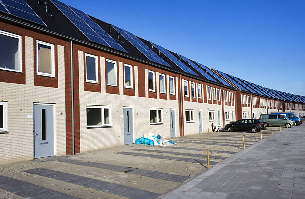 istock Street with new houses 186838673
