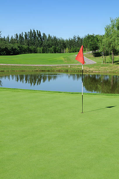 istock Golf Green and Red Flag - XLarge 186839266