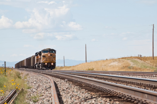 Union Pacific Railroad train approaching