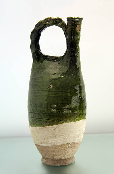 istock Antique Chinese jug pottery 186839726