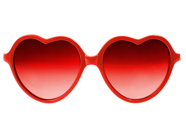 Heart glasses stock photo