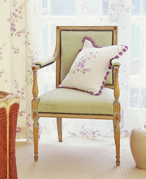 istock Interior of classical formal chair in window with cushion. 186840196
