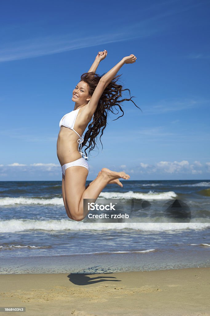 Felicidade na praia - Foto de stock de 18-19 Anos royalty-free