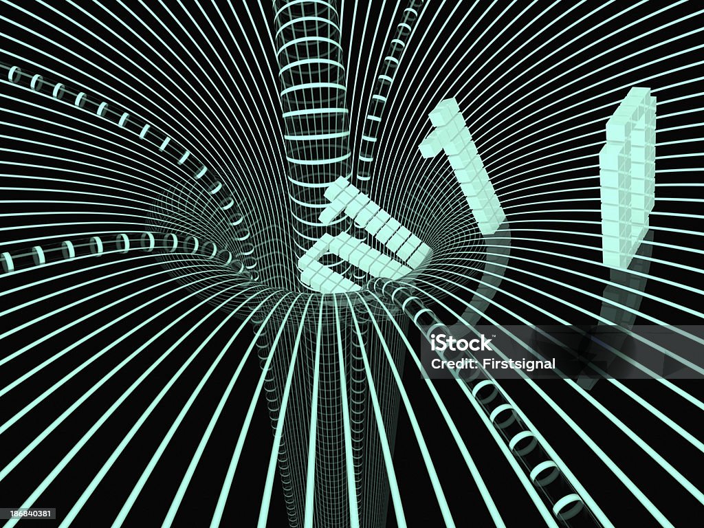 digtal black hole eating data 3D images showing a digital surreal black hole by eating data. Black Hole - Space Stock Photo