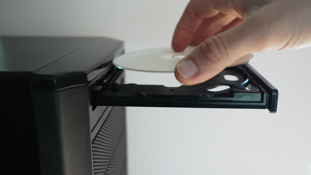 Personal Computer optical drive. Inserting and ejecting a blank CD/DVD ROM