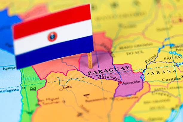 Map and flag of Paraguay. Source: \