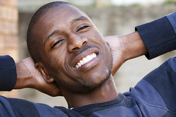 istock Carefree young African man 186842523