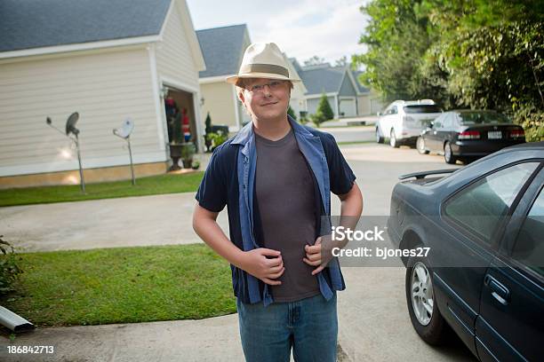 Young Man In Neighborhood Stock Photo - Download Image Now - 20-29 Years, Adult, Adults Only