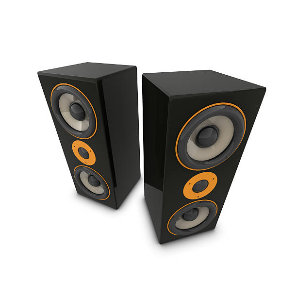 istock Pair of loudspeakers 186843321
