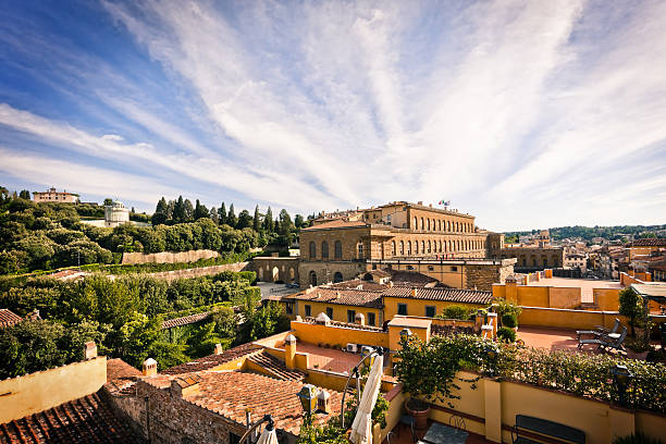 pitti palace i boboli ogrodów, florencja, włochy, w renaissance architektura - giorgio zdjęcia i obrazy z banku zdjęć