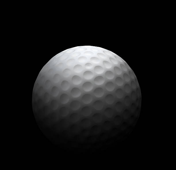 istock Close-up of Golf Ball on Black Background, render 3d 186843752