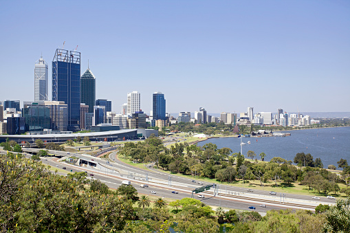 View of Perth city, Australia from King's Park