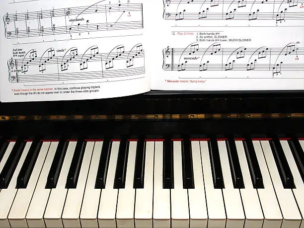 A book with music on a piano. Can you play it?