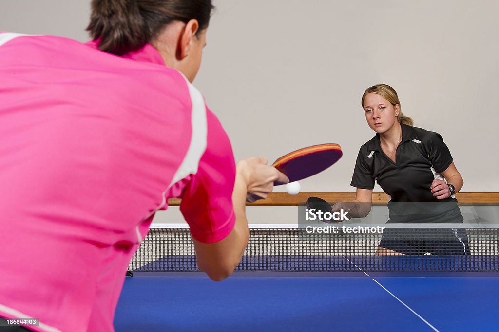 Tenis stołowy meczu - Zbiór zdjęć royalty-free (Tenis stołowy)