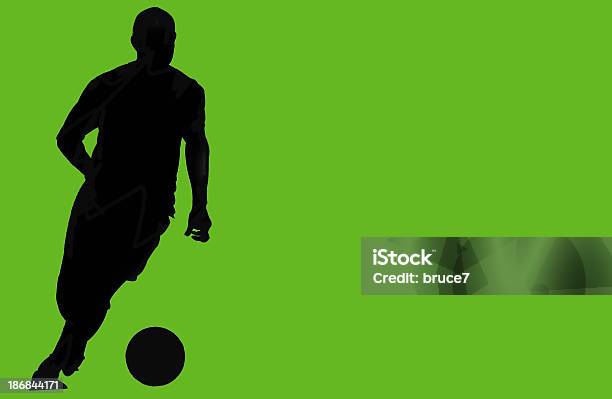 Footie 2 Stock Illustration - Download Image Now - In Silhouette, Soccer Player, Soccer