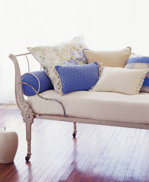 istock Interior of clasical sofa against window. 186844394