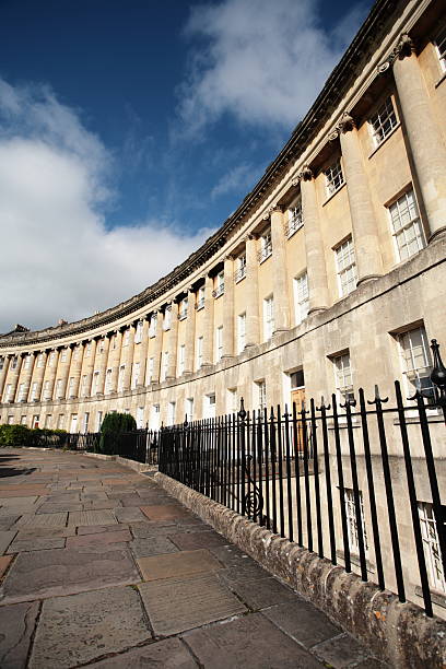 istock Georgian Crescent Houses in UK 186844506