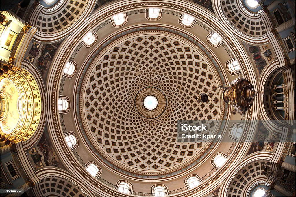 Mosta Dome, cúpula de St Mary-ÚLTIMO PISO - Foto de stock de Malta - Isla de Malta libre de derechos