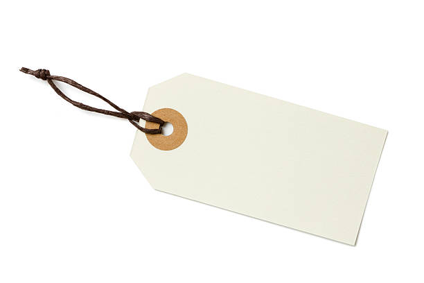 Blank Tag Blank Tag on white background. labeling stock pictures, royalty-free photos & images