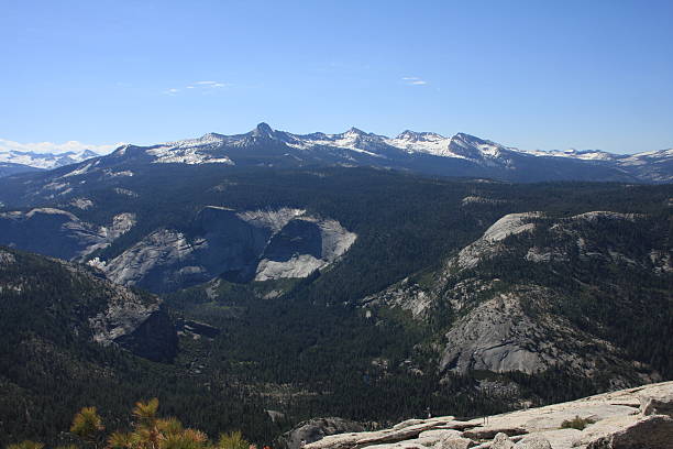Clark Range from Half Dome in Yosemite stock photo