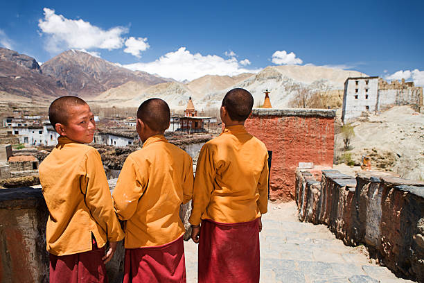istock Novice monks in Tibetan monastery. Mustang. 186845396