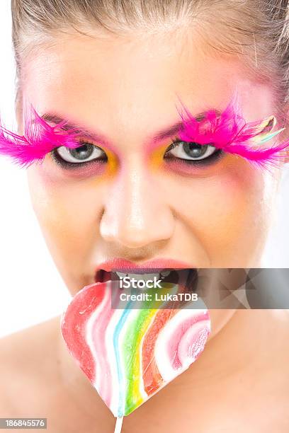 Lollipop Stock Photo - Download Image Now - Adult, Beauty, Blue