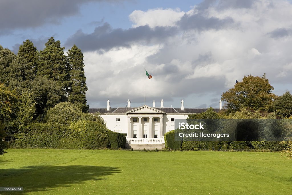 Áras an Uachtaráin or house of the president in Dublin "Aras an UachtarA!in (meaning house of the president in Irish) in Phoenix park, Dublin, Ireland. (also known as Viceregal Lodge)Its the residence of the President of Ireland situated in one of the largest walled city parks in Europe. Built in the 1780's." President's Residence - Dublin Stock Photo