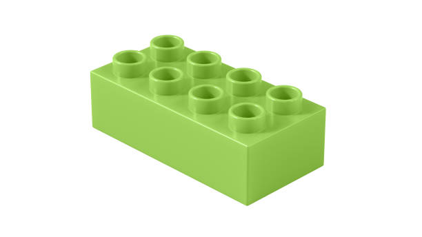 istock Celery Green Plastic Toy Block Isolated on a White Background. 1868463189