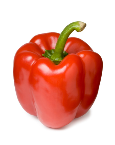 Red Pepper with Clipping Paths.