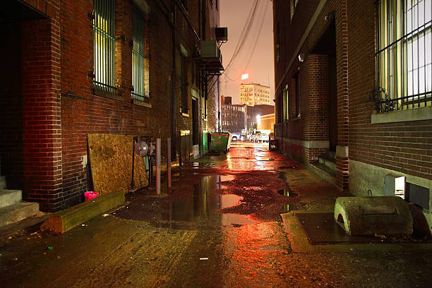 istock Gritty Urban Alleyway 186846474