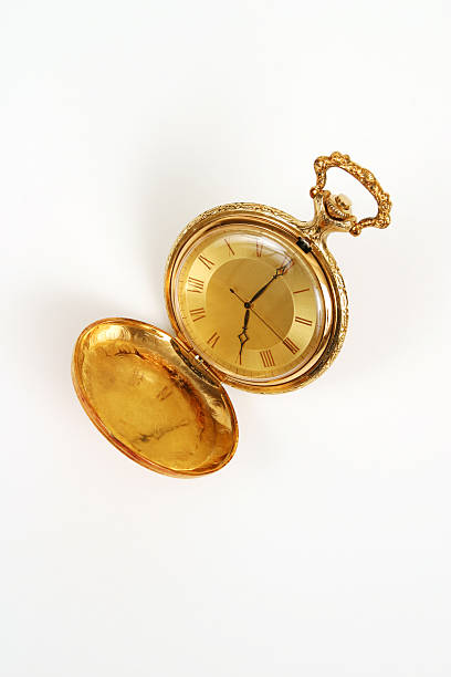 istock Grandpa's Gold Retirement Pocket Watch 186846547