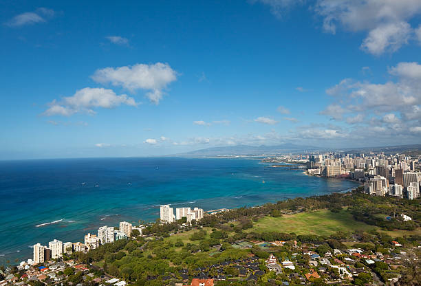 istock Honolulu Skyline from Diamond Head Crater 186846787
