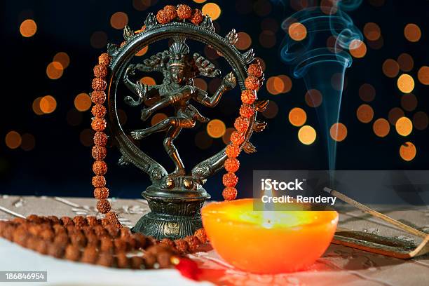 Nataraja Hinduism Symbol Stock Photo - Download Image Now - Bead, Burning, Candle