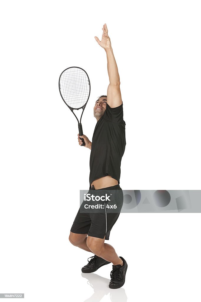 Homem a jogar ténis - Royalty-free 20-29 Anos Foto de stock