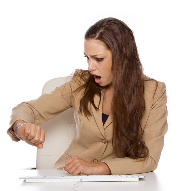 istock Stressed businesswoman 186847279