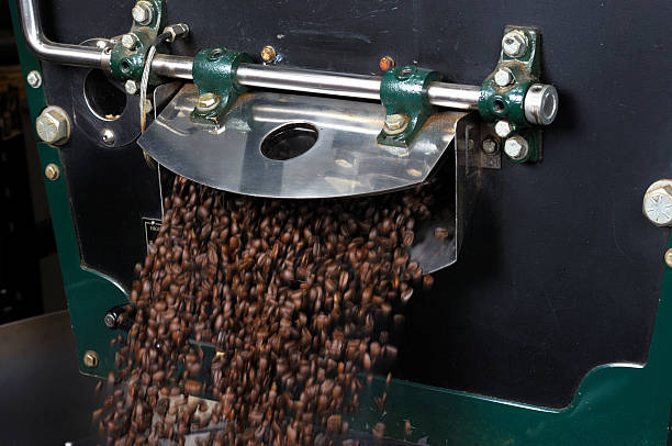 istock Freshly Roasted Coffee Beans Dropping from Hopper 186847824