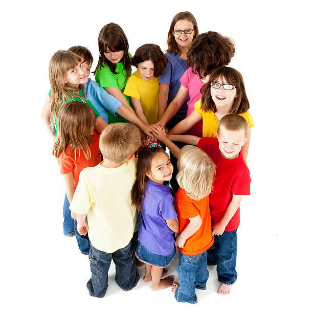 istock Happy Group of Children 186848187