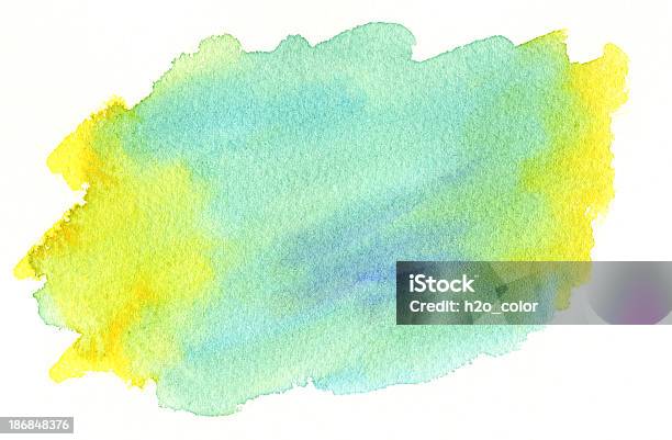 Vetores de Azul E Amarelo Wash e mais imagens de Pintura em Aquarela - Pintura em Aquarela, Fundo em aquarela, Gradiente de cor