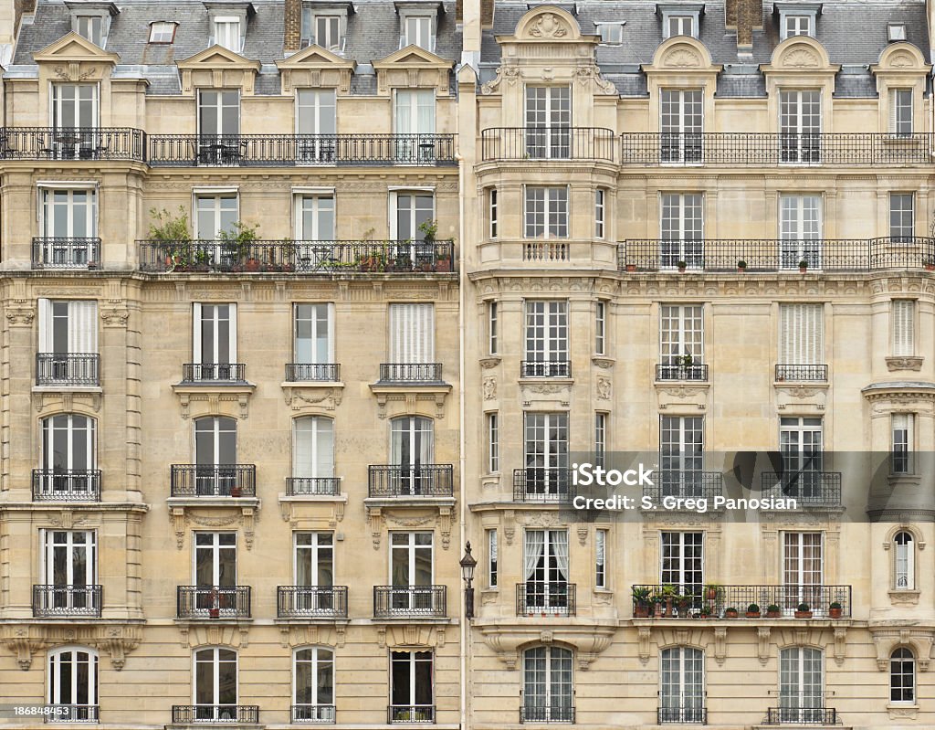 Paris Gebäude Fassade - Lizenzfrei Paris Stock-Foto