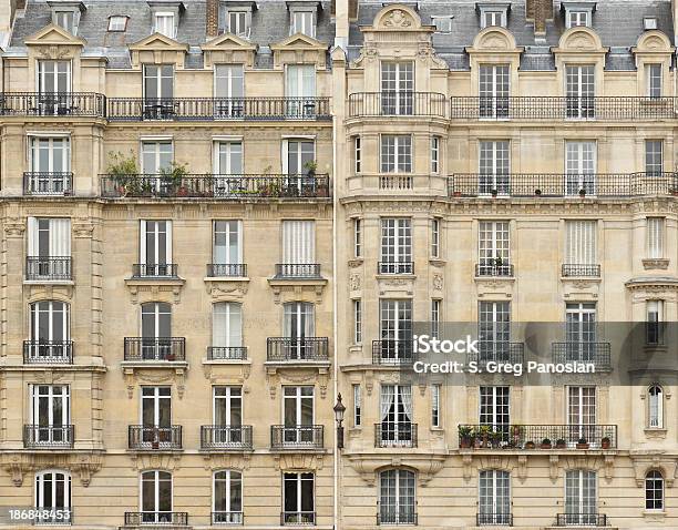 Paris Construção De Fachada - Fotografias de stock e mais imagens de Paris - França - Paris - França, Fachada, Exterior de edifício